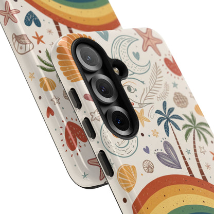 Rainbow Pride Boho Beach Tough Phone Case