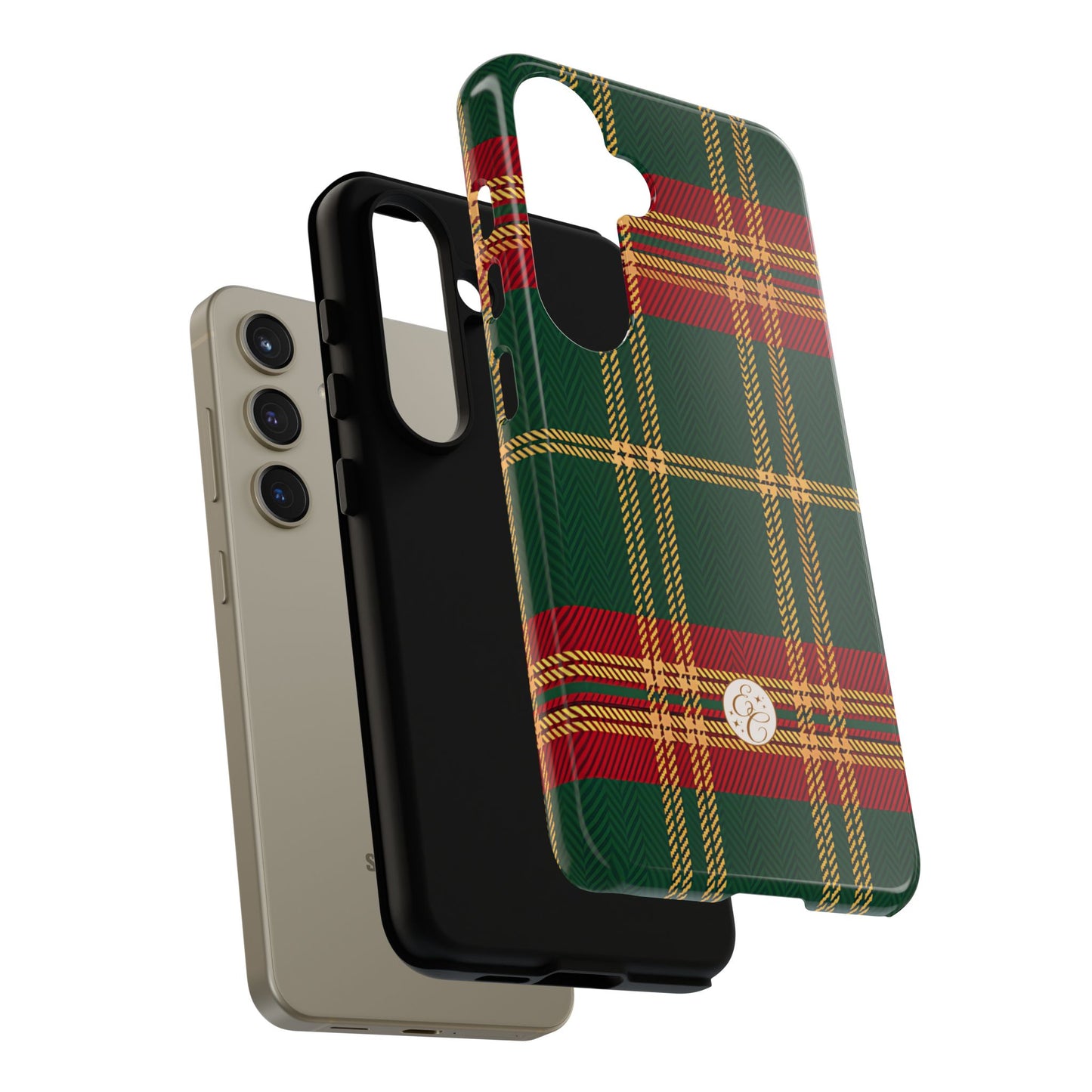 Green Red & Gold Plaid Tough Phone Case