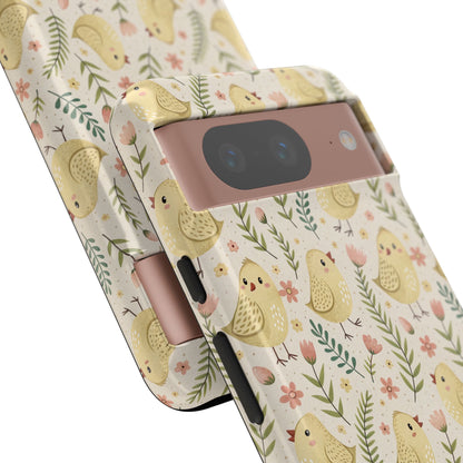 Vintage Floral Chick Pattern Tough Phone Case