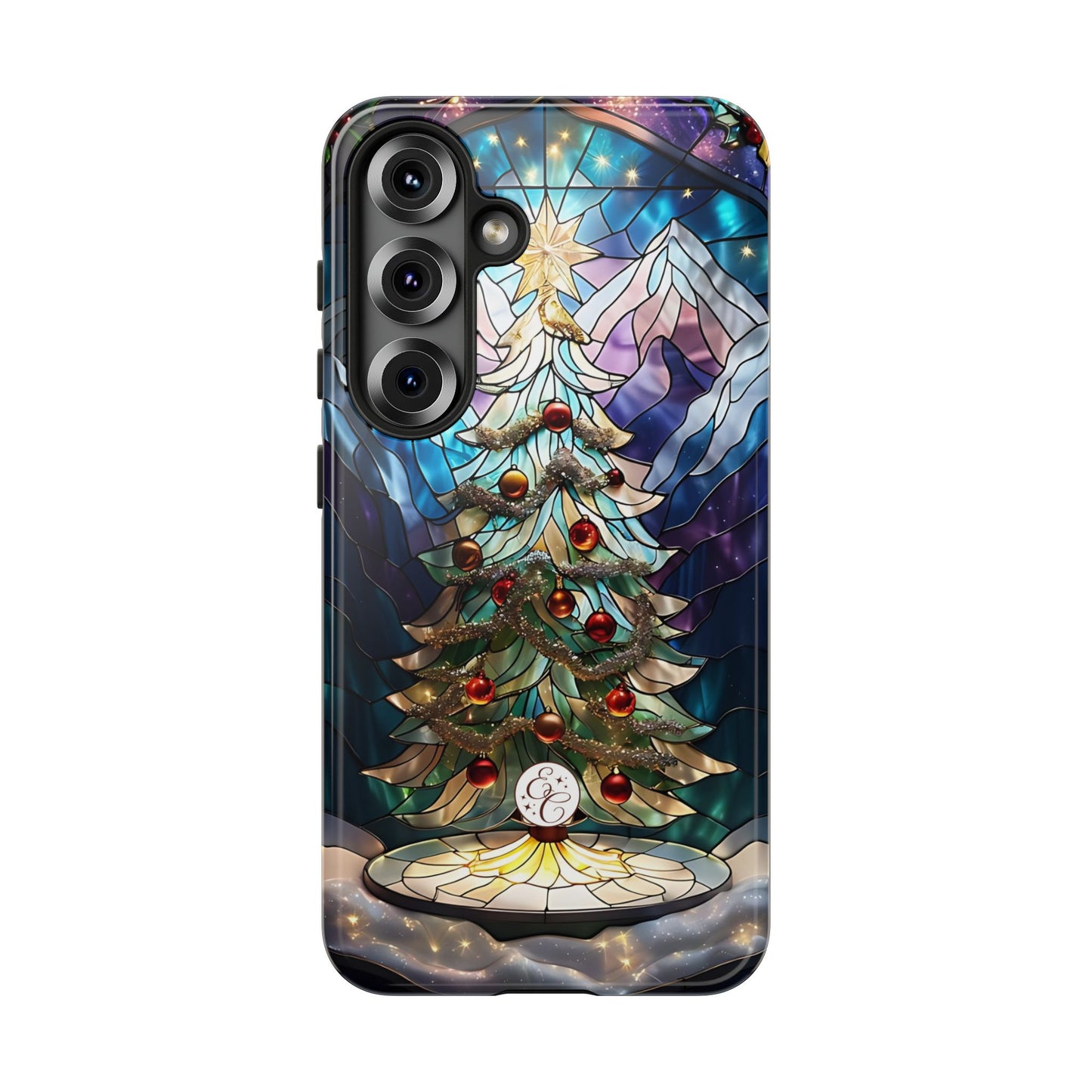 Christmas Tree Stained Glass Tough Phone Case