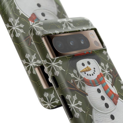 Christmas Snowman Tough Phone Case