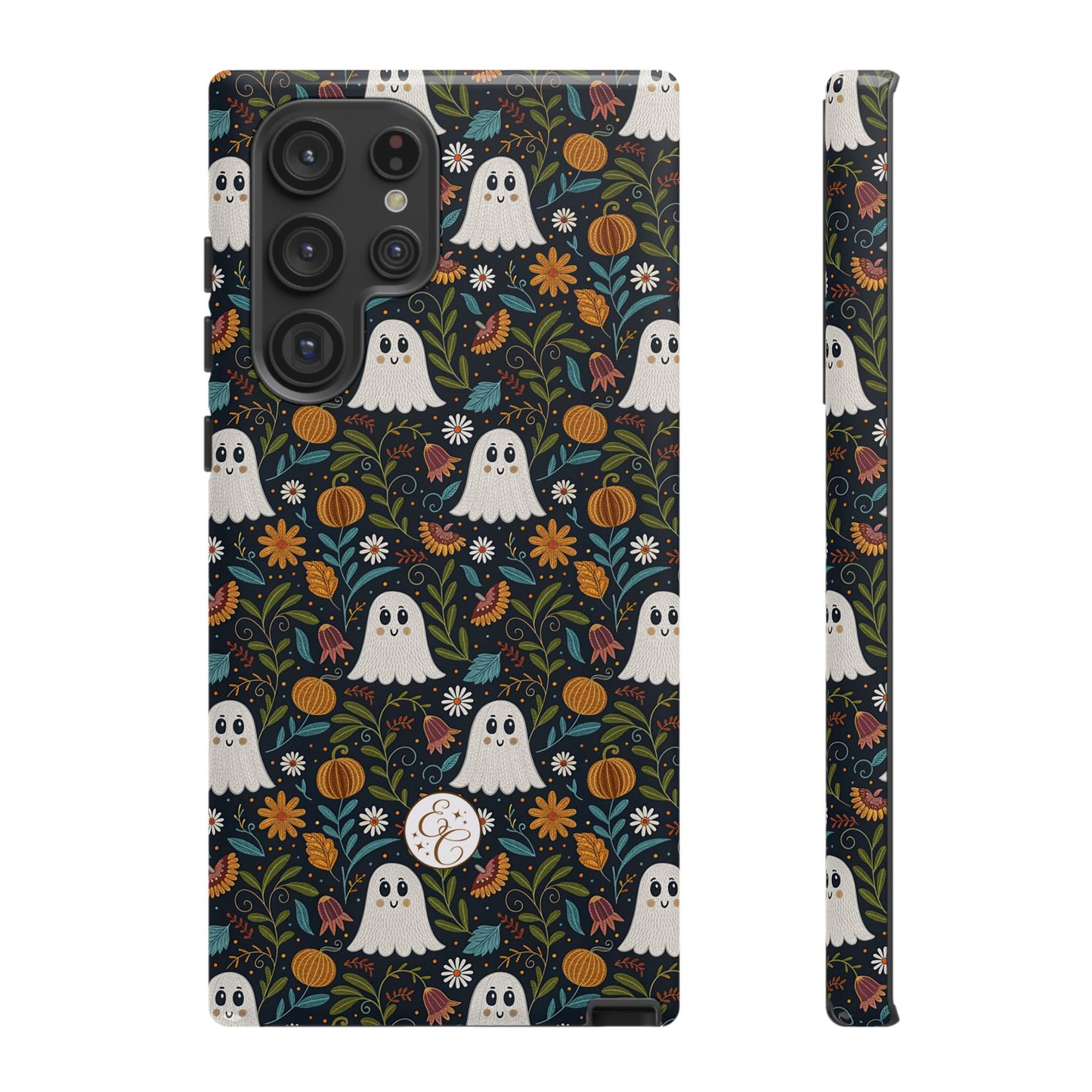 Boho Halloween Ghost Pattern Tough Phone Case