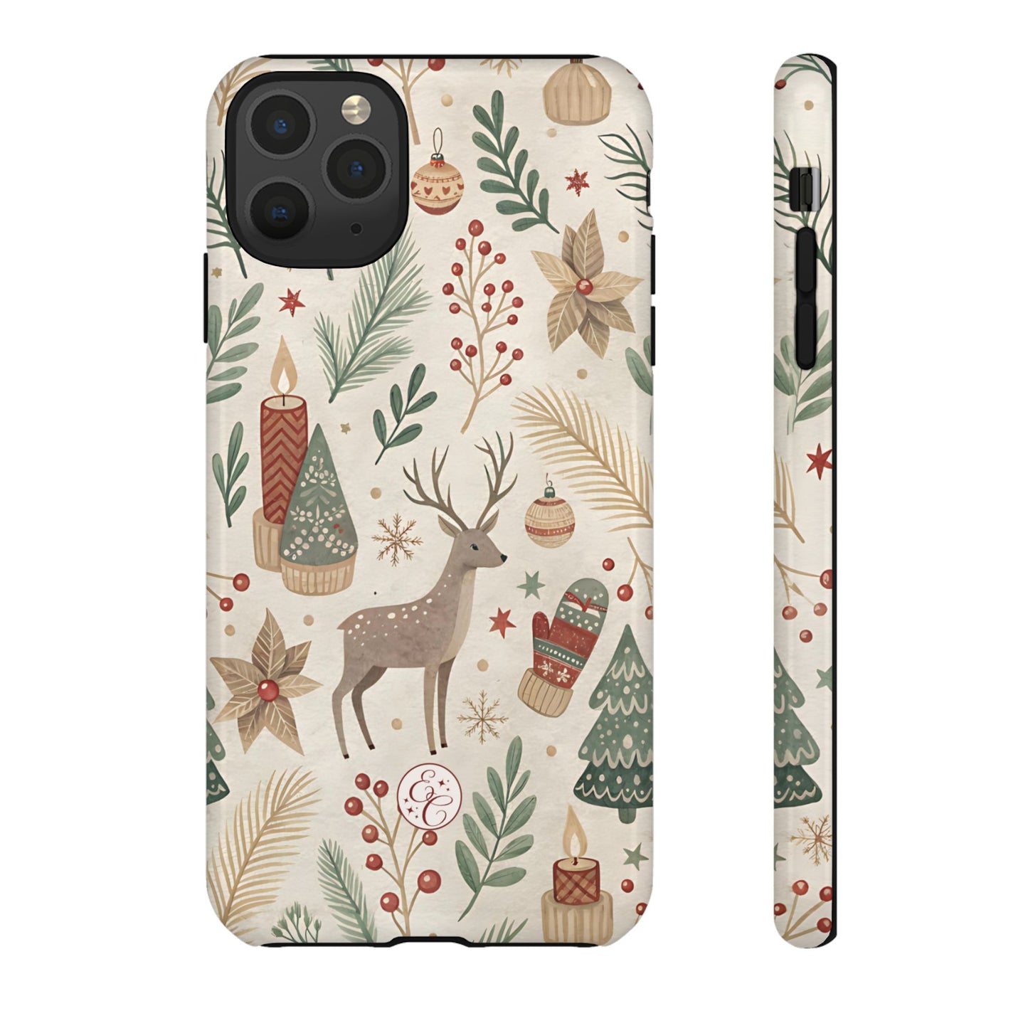 Rustic Christmas Reindeer Tough Phone Case