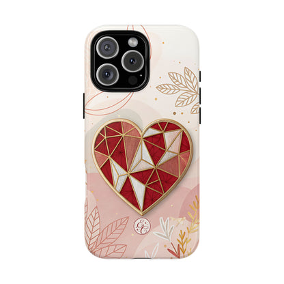 Geometric Heart Tough Phone Case