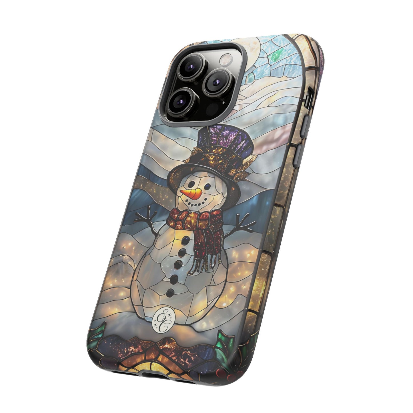 Snowman Stained Glass Tough Phone Case