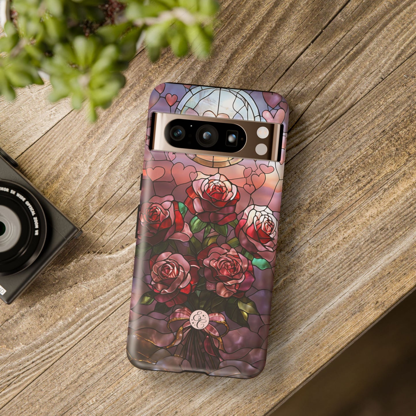 Bouquet of Roses Stained Glass Tough Phone Case