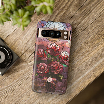 Bouquet of Roses Stained Glass Tough Phone Case