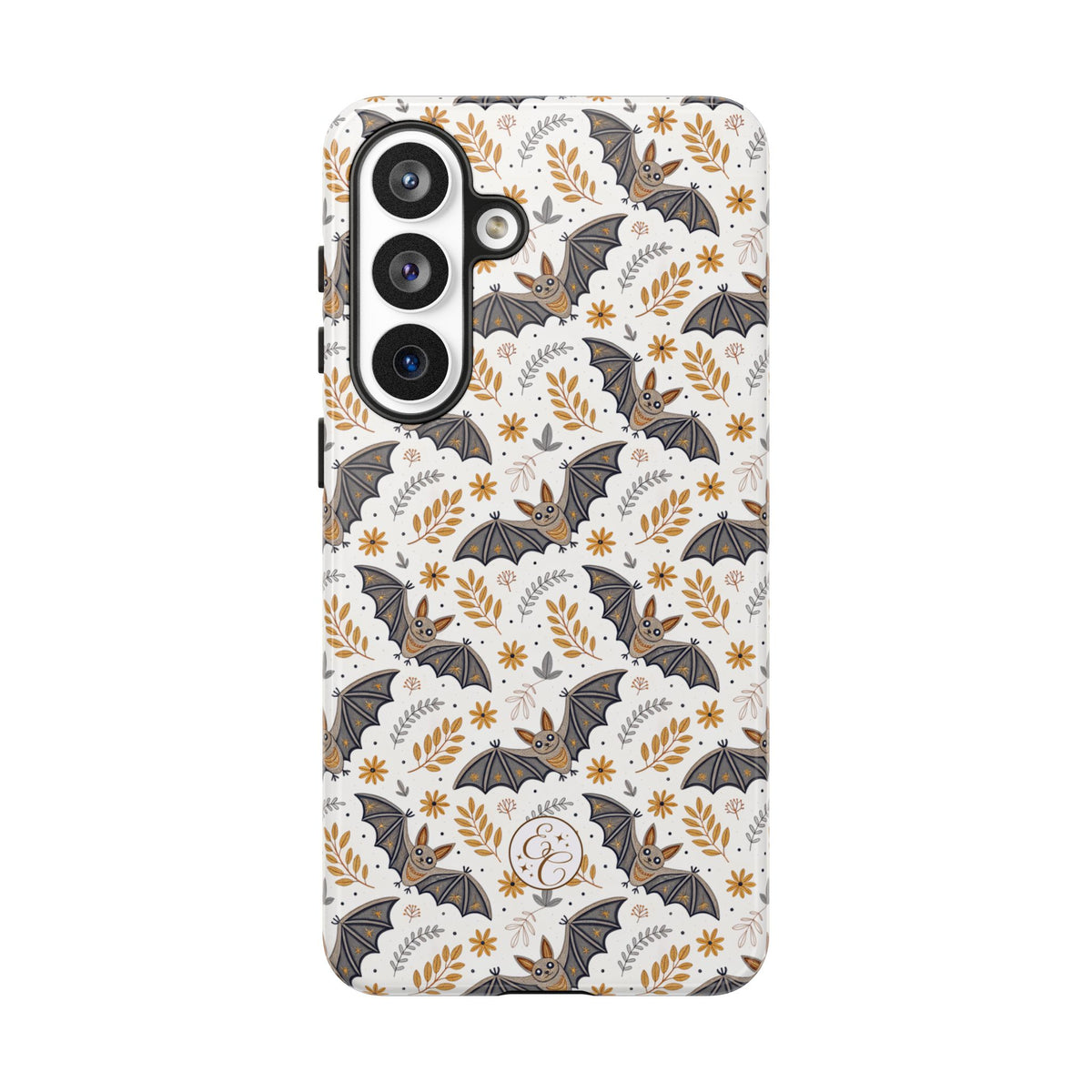Boho Bat Pattern Halloween Phone Case