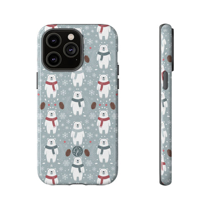 Cute Polar Bear Pattern Tough Phone Case