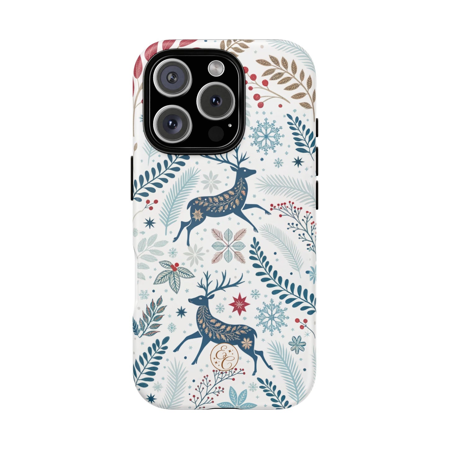 Blue Winter Deer Tough Phone Case