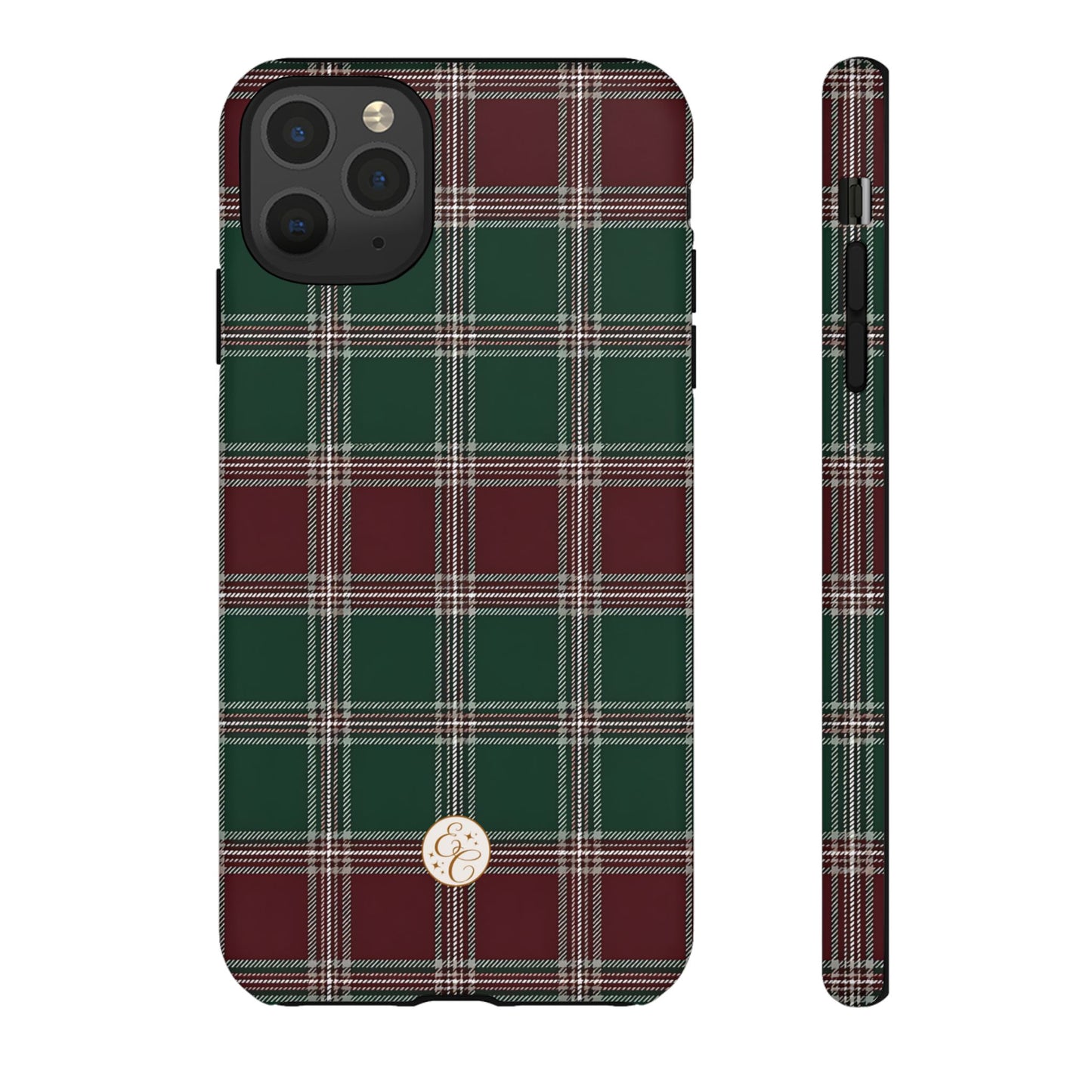 Green & Burgundy Plaid Tough Phone Case