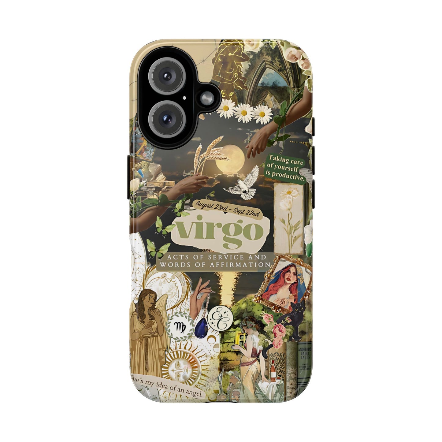 Virgo Vintage Zodiac Collage Tough Phone Case