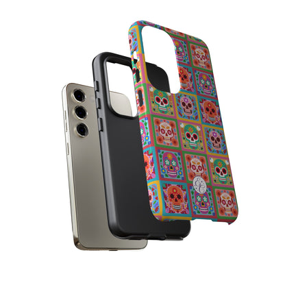 Colorful Sugar Skull Pattern Tough Phone Case