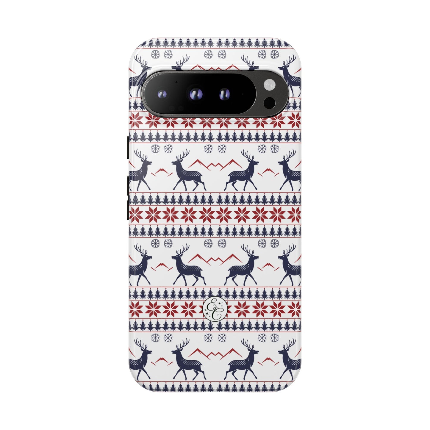 Christmas Reindeer Pattern Tough Phone Case