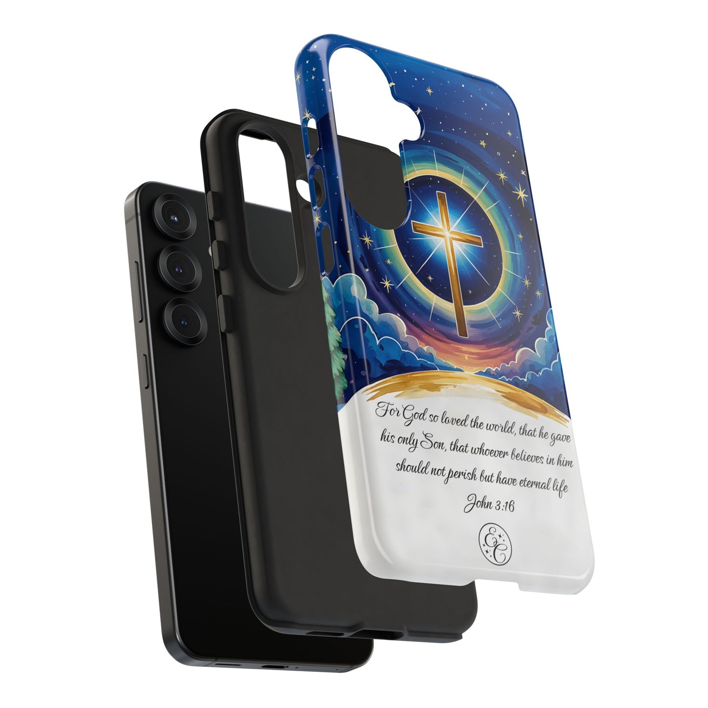Celestial Cross - John 3:16 Tough Phone Case