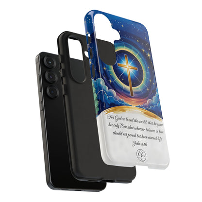 Celestial Cross - John 3:16 Tough Phone Case