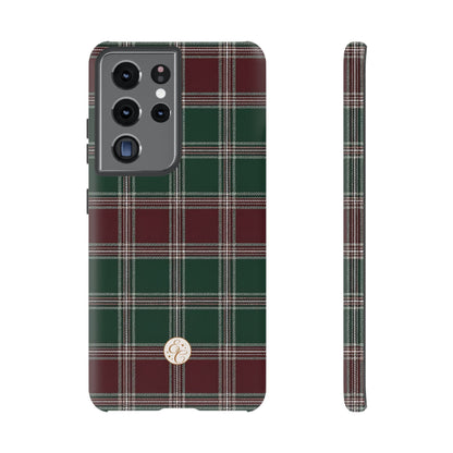 Green & Burgundy Plaid Tough Phone Case