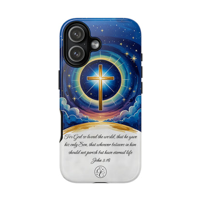 Celestial Cross - John 3:16 Tough Phone Case