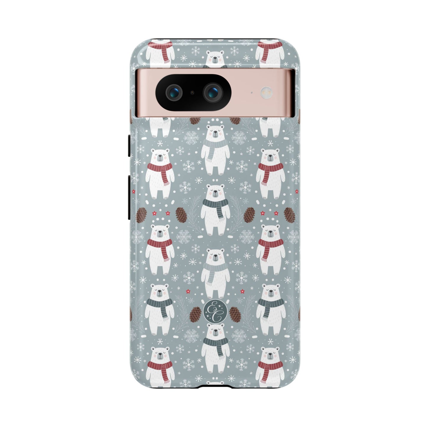 Cute Polar Bear Pattern Tough Phone Case