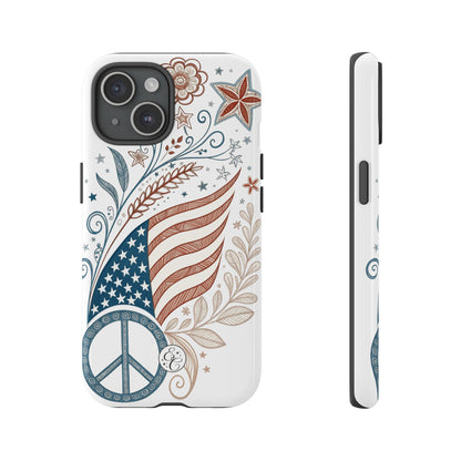 Boho American Flag Tough Phone Case