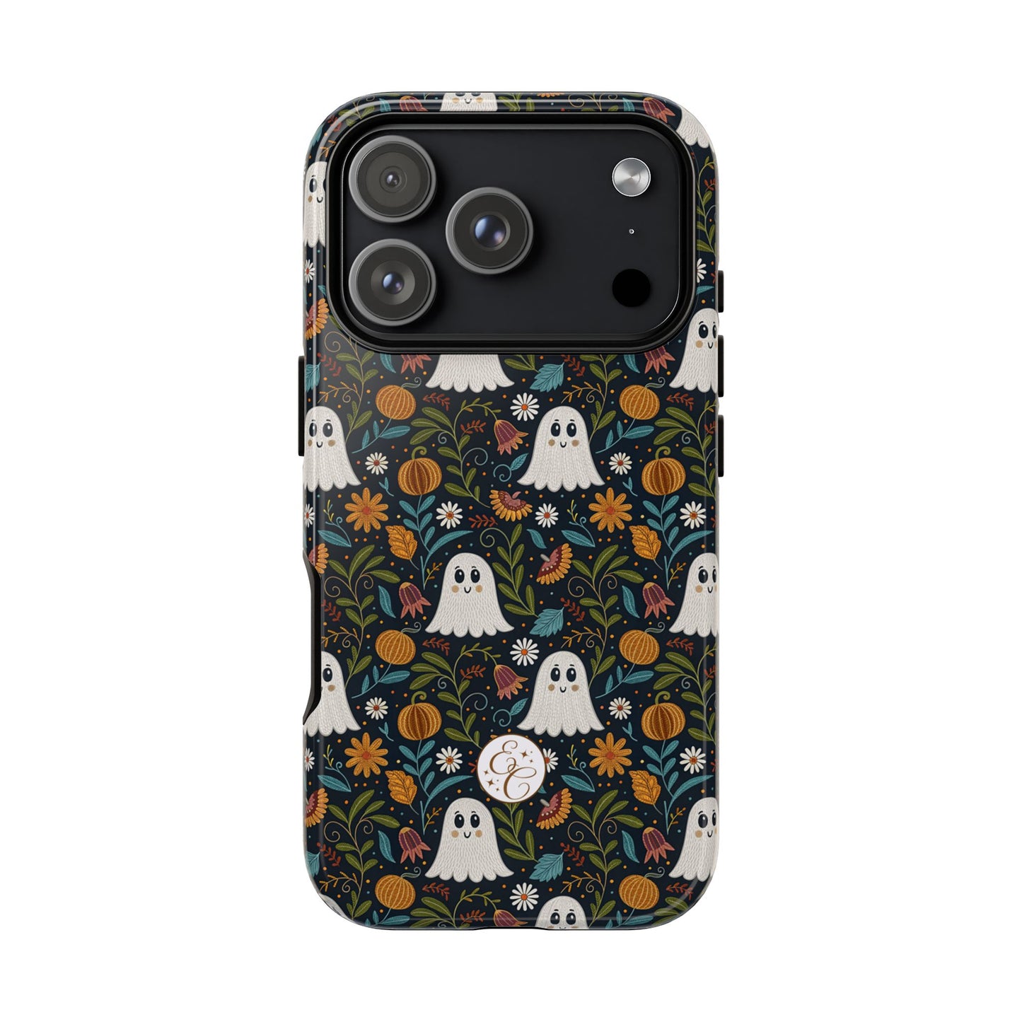 Boho Halloween Ghost Pattern Tough Phone Case