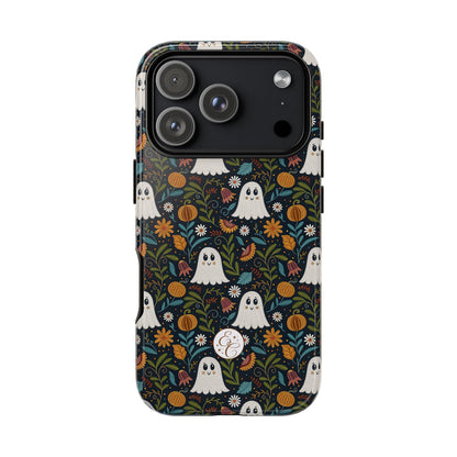 Boho Halloween Ghost Pattern Tough Phone Case
