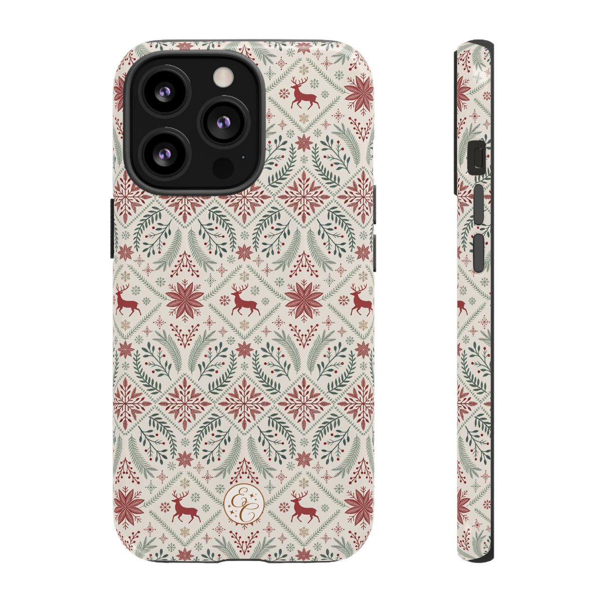 Red Reindeer Christmas Pattern Phone Case