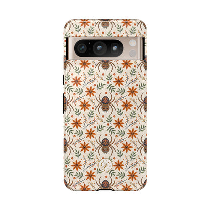 Boho Floral Spider Pattern Tough Phone Case