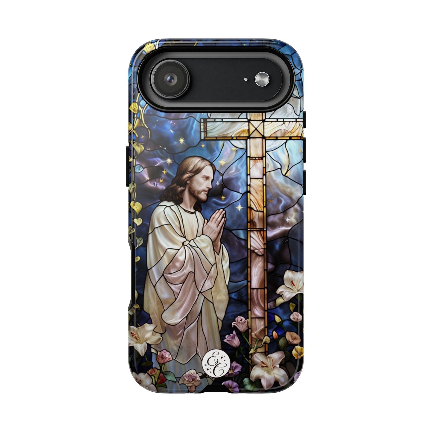 Jesus Praying Stained Glass Tough Phone Case