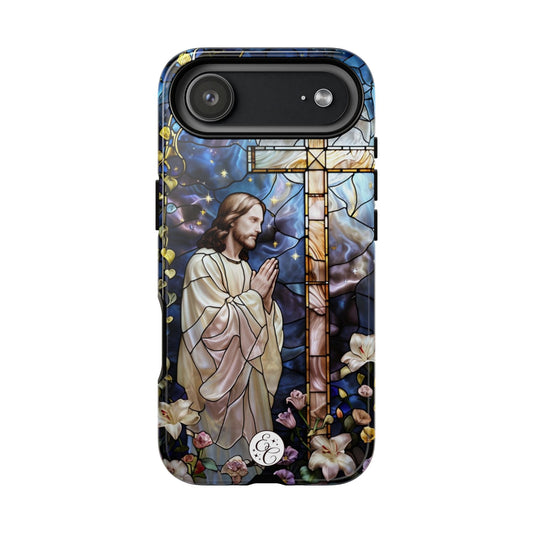 Jesus Praying Stained Glass Tough Phone Case