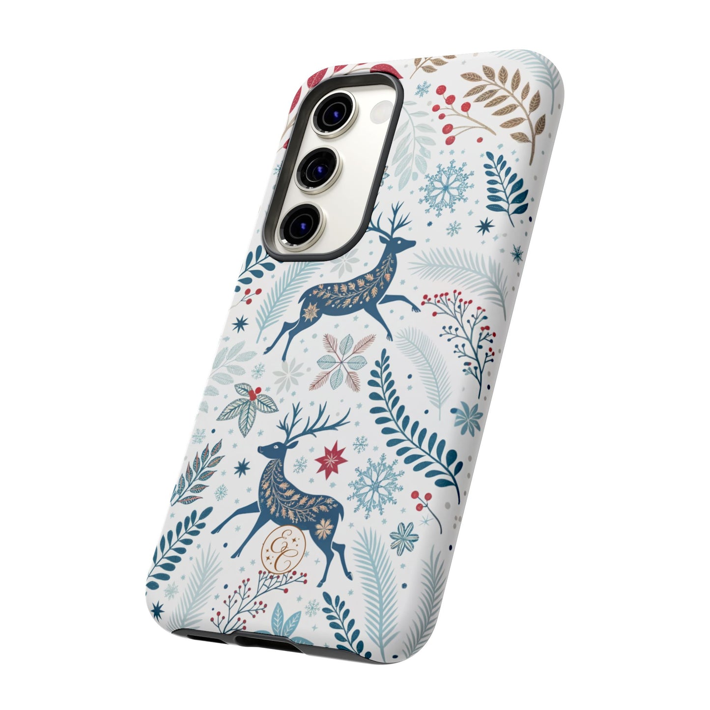 Blue Winter Deer Tough Phone Case