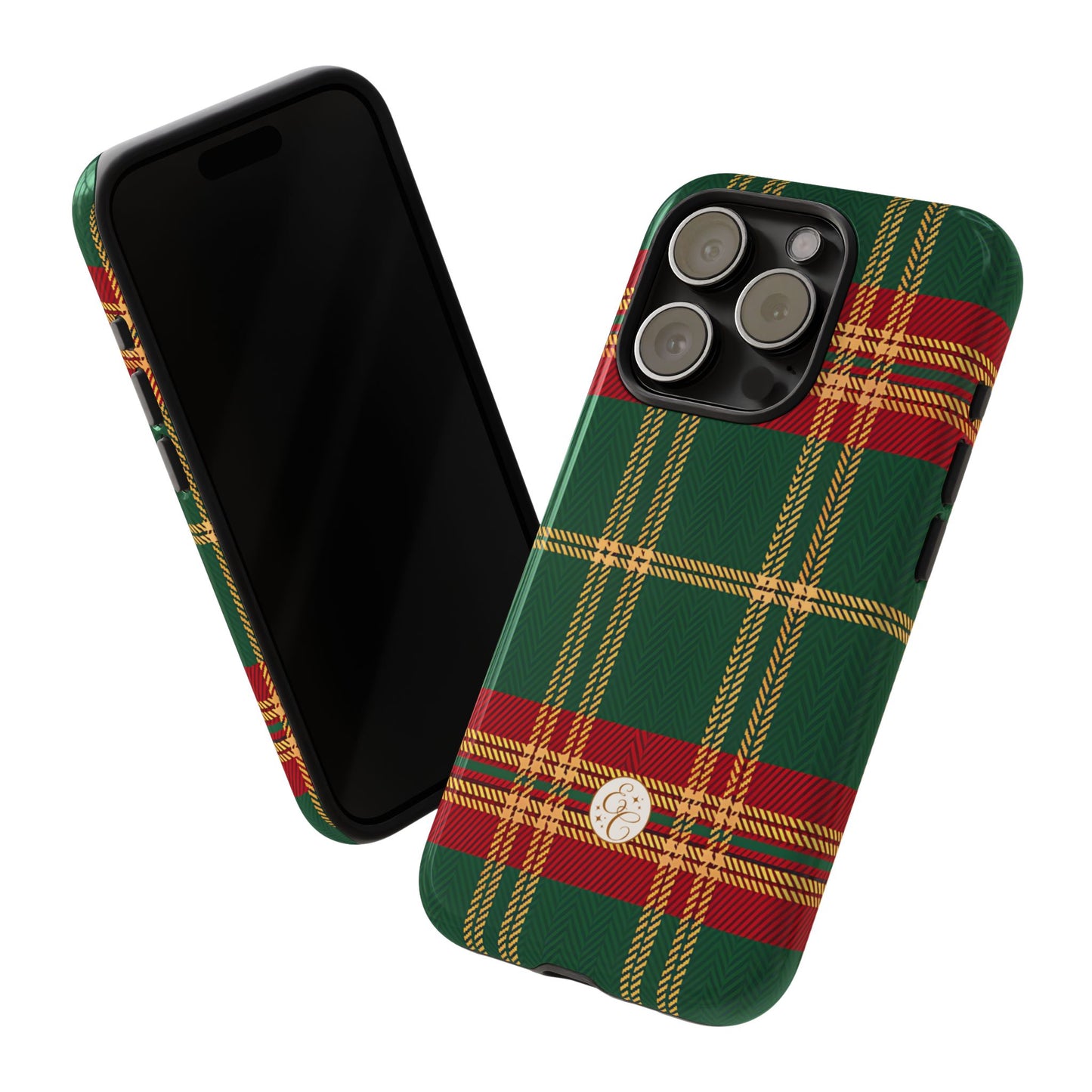 Green Red & Gold Plaid Tough Phone Case