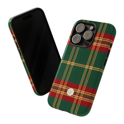 Green Red & Gold Plaid Tough Phone Case