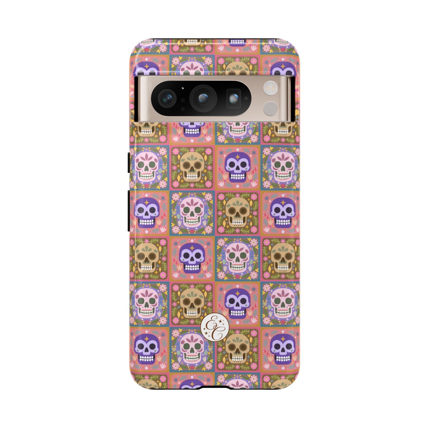 Sugar Skull Pattern Tough Phone Case