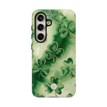 Shamrock Watercolor Pattern Tough Phone Case