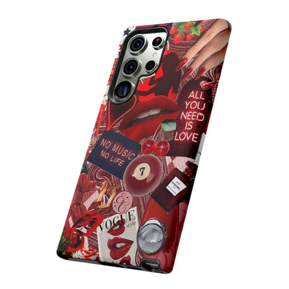 Red Aesthetic Collage Tough Phone Case