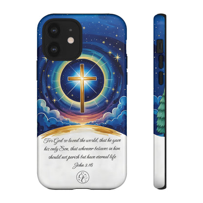 Celestial Cross - John 3:16 Tough Phone Case