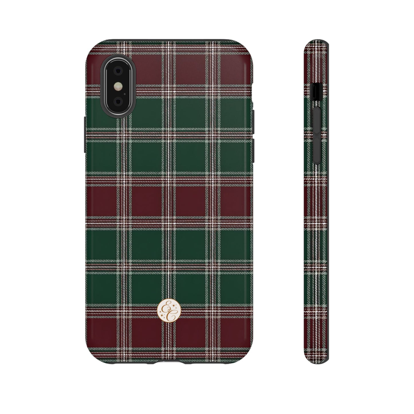 Green & Burgundy Plaid Tough Phone Case