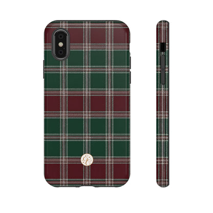 Green & Burgundy Plaid Tough Phone Case