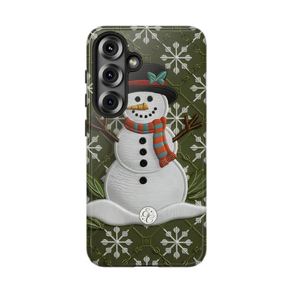 Christmas Snowman Tough Phone Case