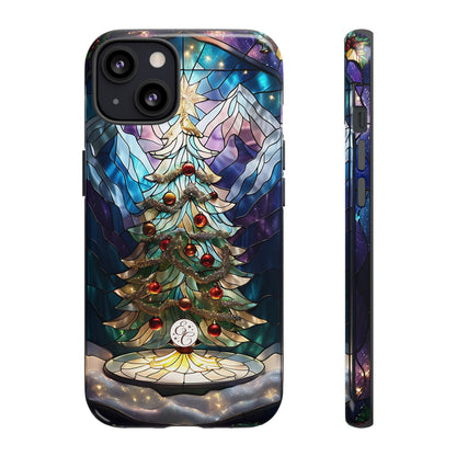 Christmas Tree Stained Glass Tough Phone Case