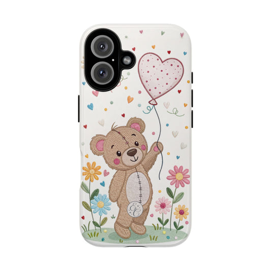 Cute Teddy Bear Tough Phone Case