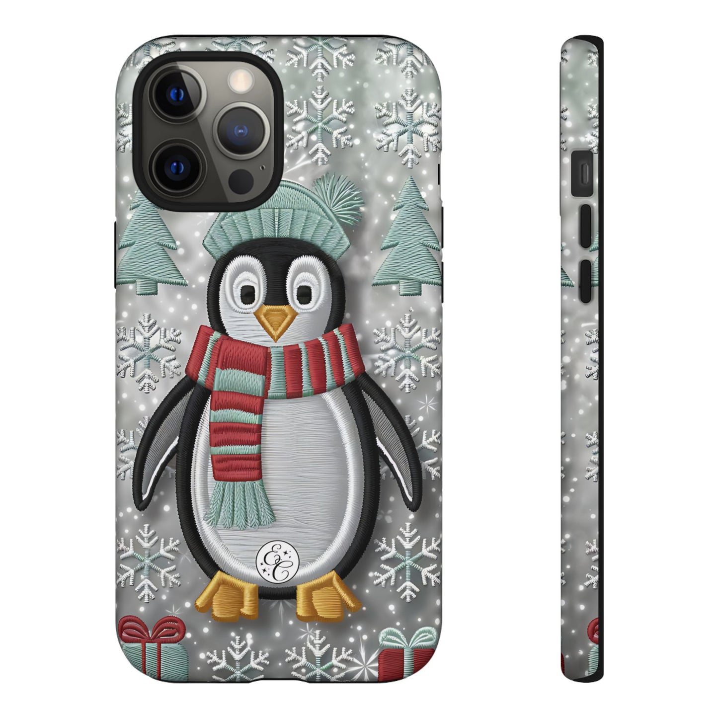 Cute Christmas Penguin Tough Phone Case