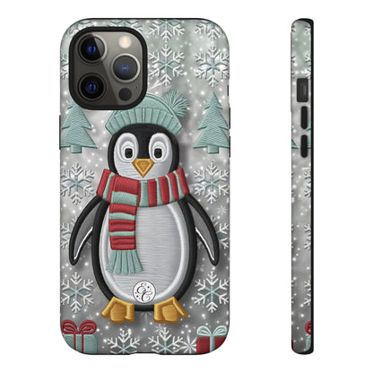 Cute Christmas Penguin Tough Phone Case