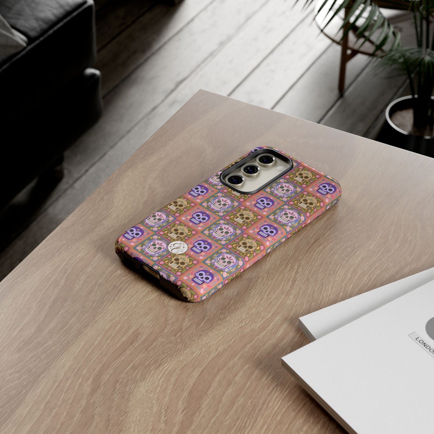 Sugar Skull Pattern Tough Phone Case