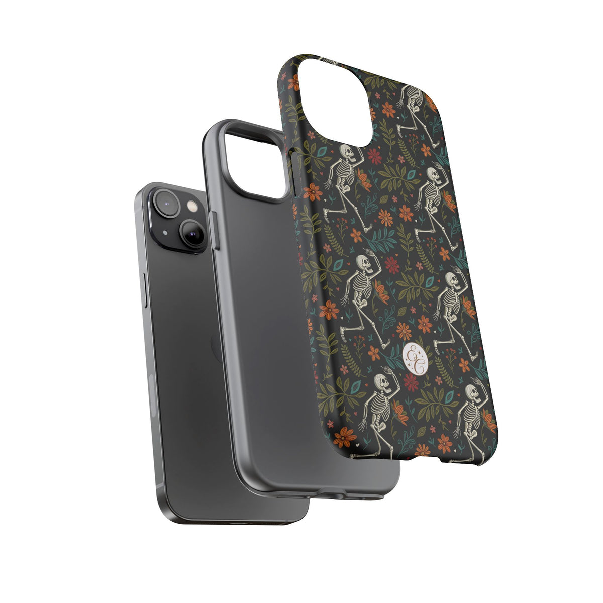 Boho Skeleton Pattern Halloween Phone Case