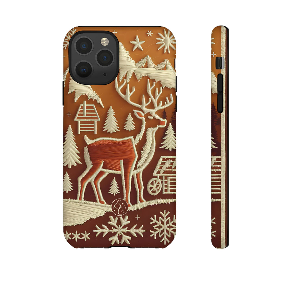 Rustic Reindeer Christmas Phone Case