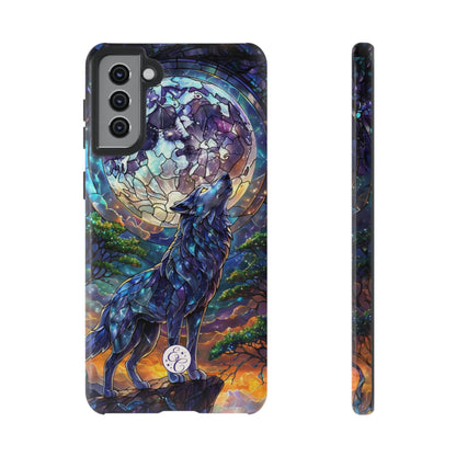 Stained Glass Wolf Tough Phone Case