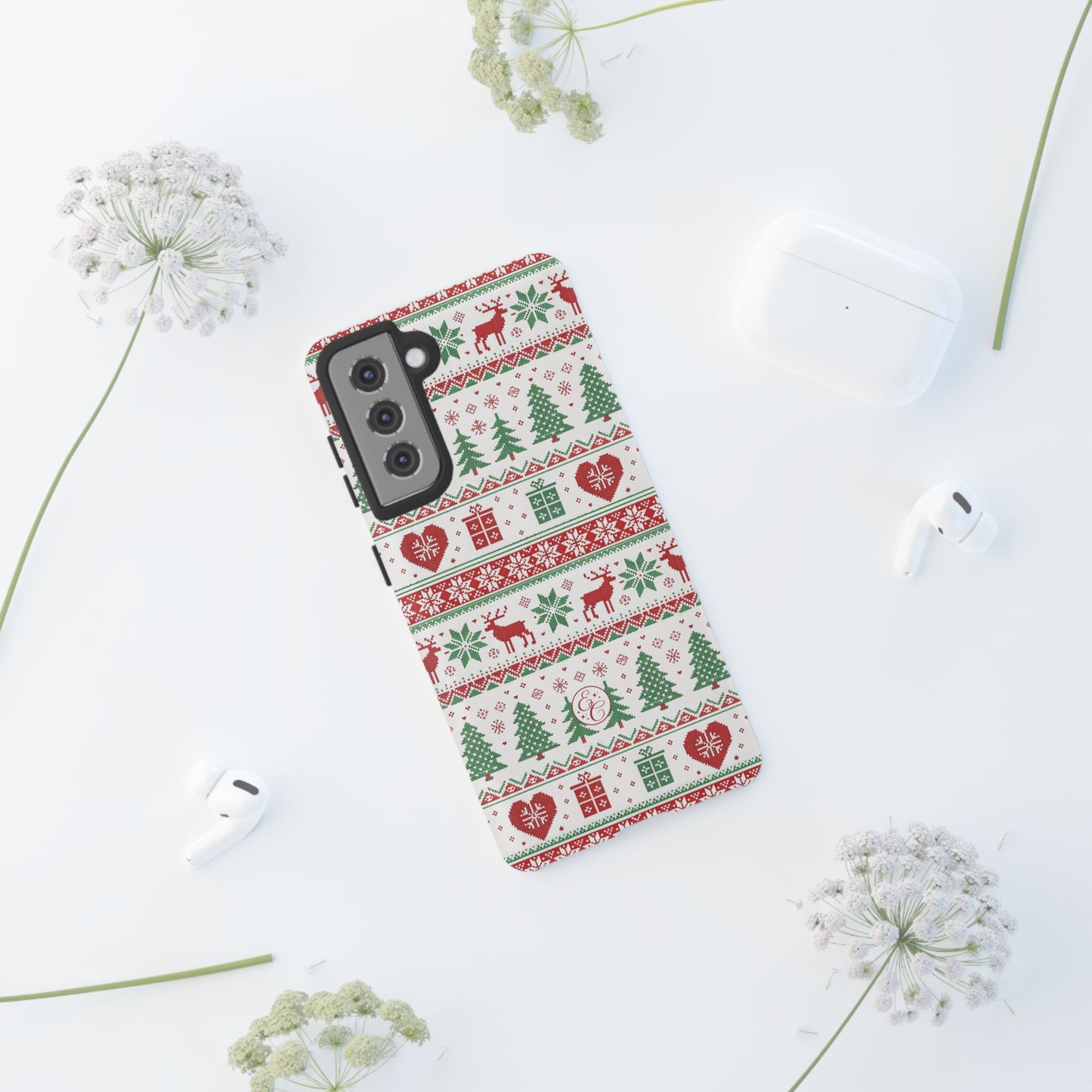 Ugly Christmas Sweater Pattern Tough Phone Case