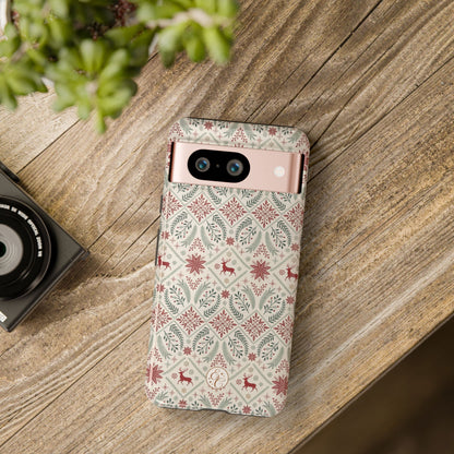 Red Reindeer Christmas Pattern Phone Case